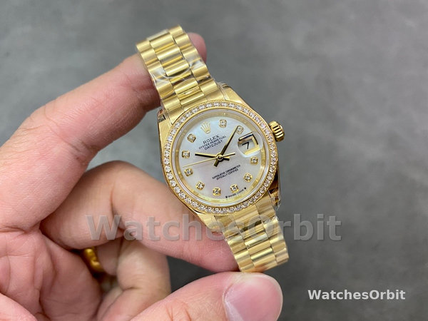 Womens Rolex Datejust 28mm MOP Dial Yellow Gold Womens  - M279138RBR 0015 MOP Dial Replica Watch Image