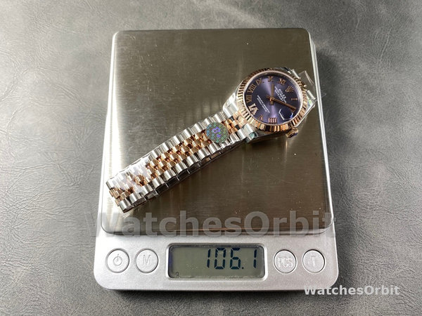 Rolex Datejust 31 Aubergine Pave Roman Dial M278271 0020 Women's Watch