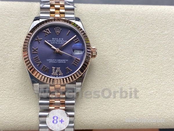 Rolex Datejust 31 Aubergine Pave Roman Dial M278271 0020 Women's Watch