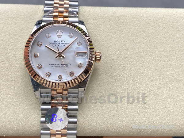 Replica Rolex Datejust 31-278271 0026, Diamanti, Bracciale Jubilee, Donna MOP (Madreperla)