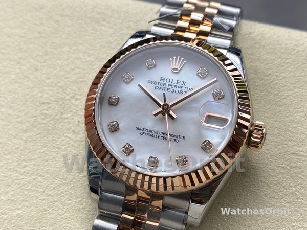 Replica Rolex Datejust 31-278271 0026, Diamanti, Bracciale Jubilee, Donna MOP (Madreperla)