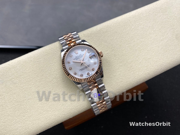 Replica Rolex Datejust 31-278271 0026, Diamanti, Bracciale Jubilee, Donna MOP (Madreperla)
