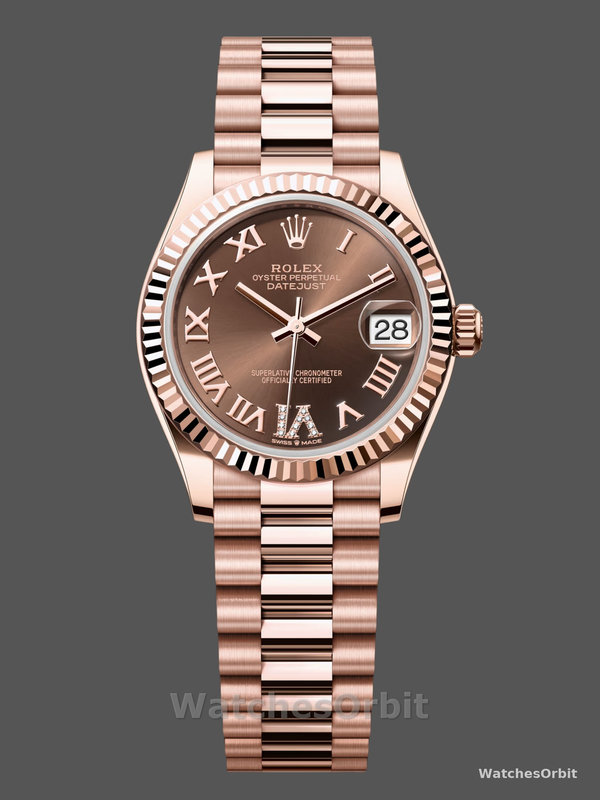Rolex Datejust 31 Everose Gold Chocolate Dial m278275 0025