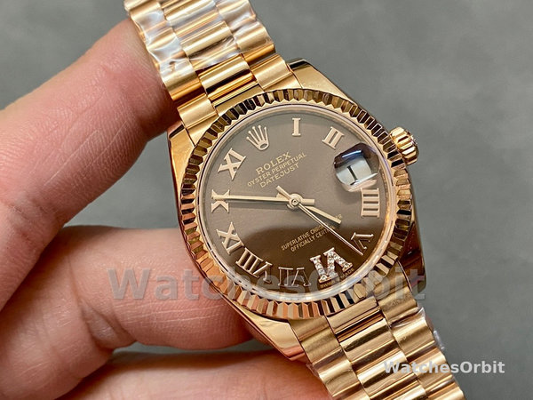 Rolex Datejust 31 Everose Gold Chocolate Dial m278275 0025