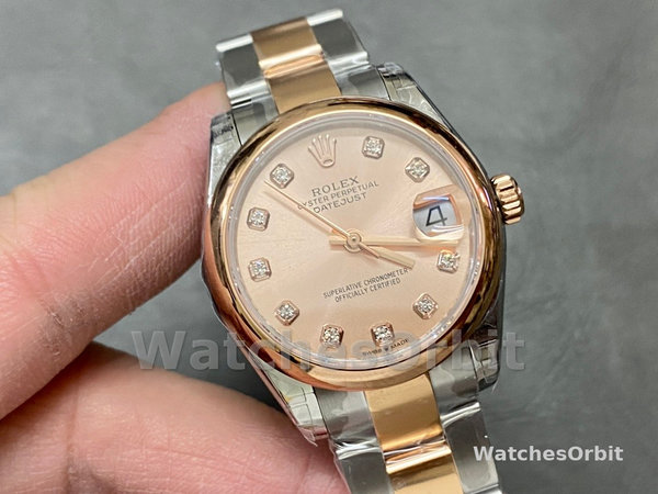Rolex Datejust 31 Everose Gold Rose Diamond Dial M278241 0023 Women's Watch