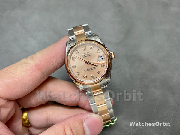 Rolex Datejust 31 Everose Gold Rose Diamond Dial M278241 0023 Women's Watch