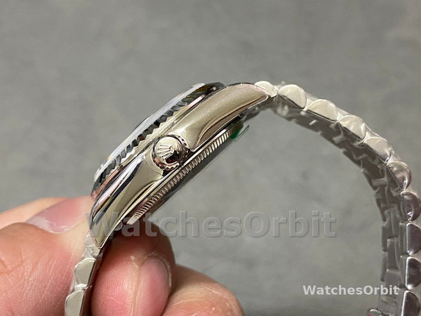 Replica Rolex Datejust 31-m278274 da donna, lunetta scanalata, quadrante blu, quadrante blu da donna