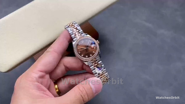 Women's Rolex Datejust 31-M278381RBR 0028, Rose Gold, Chocolate Diamond Dial, Diamond Bezel, Women’s Chocolate