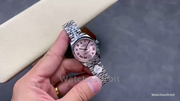 Replique Rolex Day Date 36-118139 0097 unisexe, or blanc, cadran argenté, bracelet cuir bleu Silver