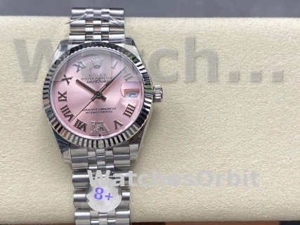 Unisexs Rolex Day Date 36-118139 0097, White Gold, Silver Dial, Blue Leather Strap Silver Replica Watch Image