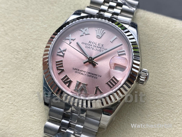 Unisexs Rolex Day Date 36-118139 0097, White Gold, Silver Dial, Blue Leather Strap Silver Replica Watch Image