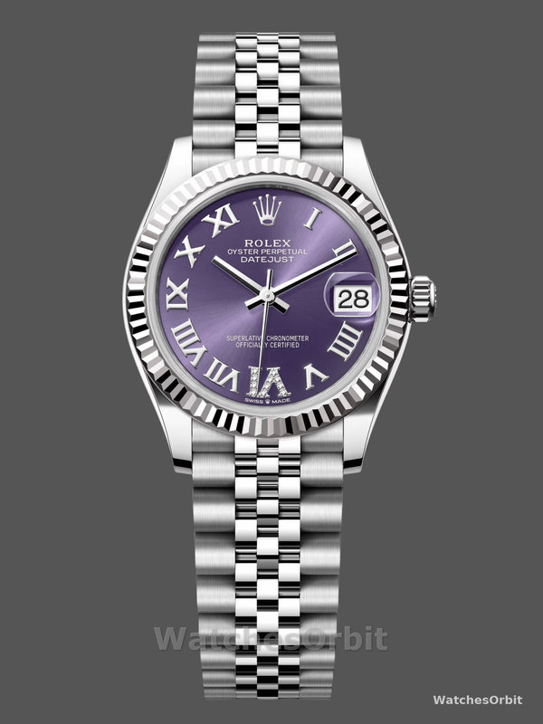 Rolex Datejust 31 Purple Dial Jubilee Bracelet 278274 0026 Women's Watch