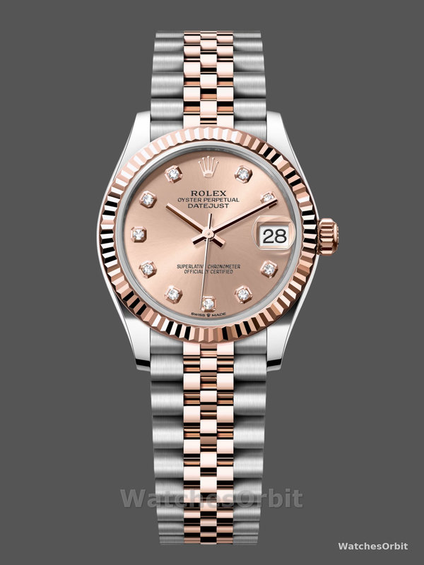 Rolex Datejust 31 Rose Diamond Dial M278271 0024 Women's Watch