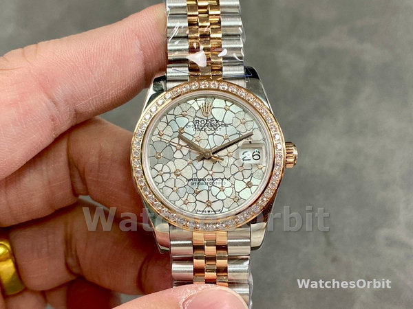 Womens Rolex Datejust 28-m279171 0017, Chocolate Index, Steel & Rose Gold, Chocolate Replica Watch Image