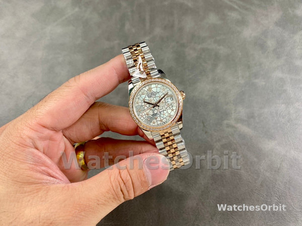Womens Rolex Datejust 28-m279171 0017, Chocolate Index, Steel & Rose Gold, Chocolate Replica Watch Image
