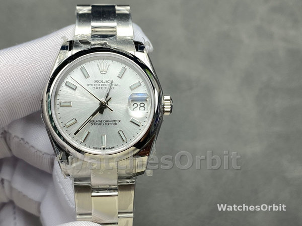 Womens Rolex Datejust 31-278240 0005, Silver Dial, Domed Bezel, Women’s Silver Dial Replica Watch Image