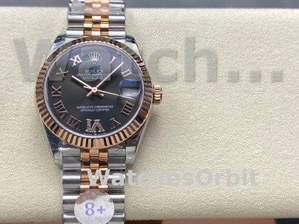 Replica Rolex Datejust 31-278271 0030, Quadrante grigio ardesia, Diamante VI, Donna Grigio