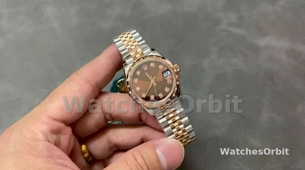 Women's Rolex Datejust 31mm Rose Gold Chocolate Diamond Dial m278341rbr 0028 Chocolate Dial