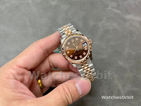 Rolex Datejust 31 Stainless Steel and Rose Gold Chocolate Diamond Dial m278341rbr 0028