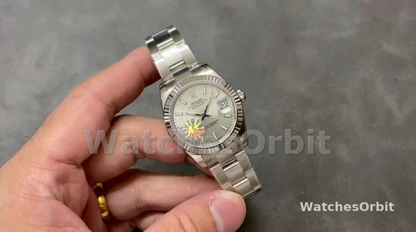 Replica Rolex Datejust donna 31 mm oro bianco quadrante argento m278274 0011 Quadrante argento donna