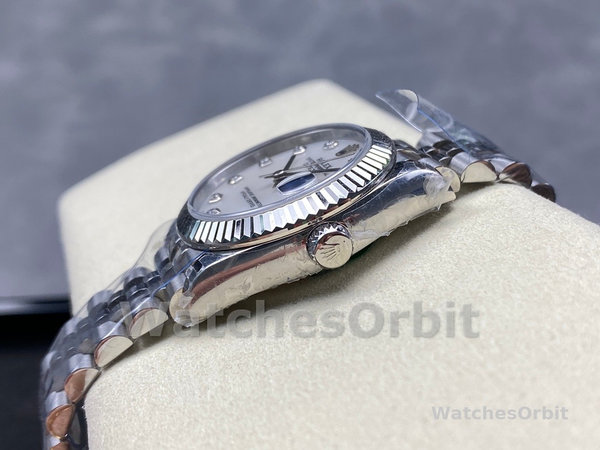 Replica Rolex Day Date 36-118138, oro giallo massiccio 18 carati, quadrante romano bianco, unisex