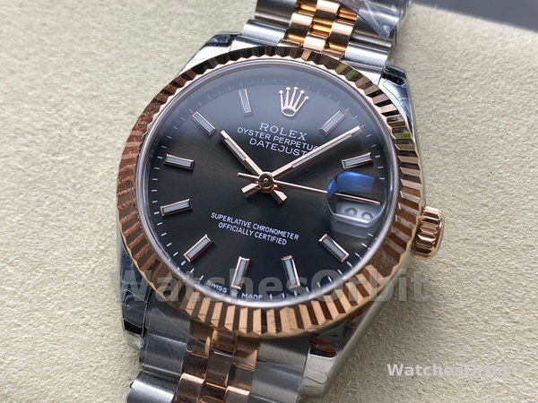 Replica Rolex Datejust donna 31-278271 0018, bicolore, quadrante ardesia scanalato, giubileo, ardesia