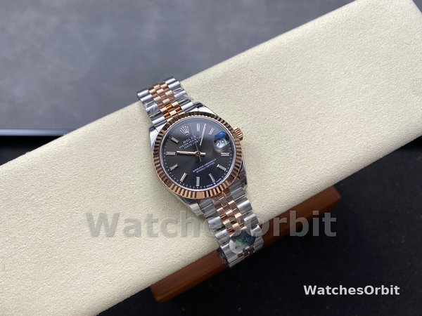 Replica Rolex Datejust donna 31-278271 0018, bicolore, quadrante ardesia scanalato, giubileo, ardesia