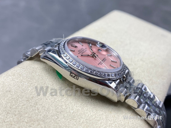 Rolex Datejust 31 White Gold Bezel Diamonds 278384RBR 0018 Women's Watch
