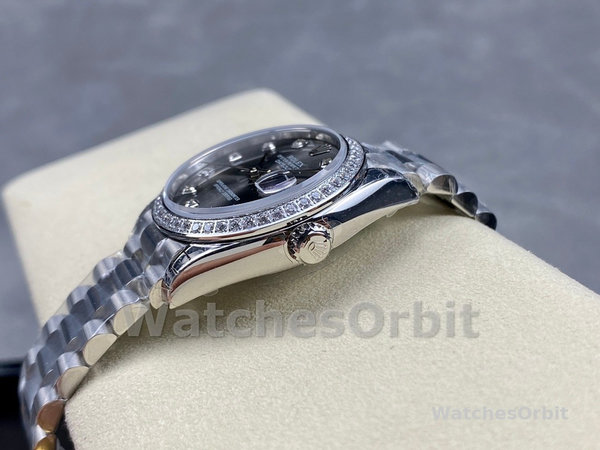 Womens Rolex Datejust 31mm White Gold Dark Grey Dial Womens  - M278289RBR 0006 Dark Grey Dial Replica Watch Image