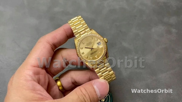 Women's Rolex Datejust 31mm Champagne Yellow Gold Dial 278288RBR 0005 Women's Champagne Dial