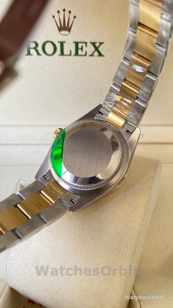 Womens Rolex Datejust 31-m278273 0031, Yellow Gold, Olive Green, Floral Motif, Diamond Dial Green Dial Replica Watch Image