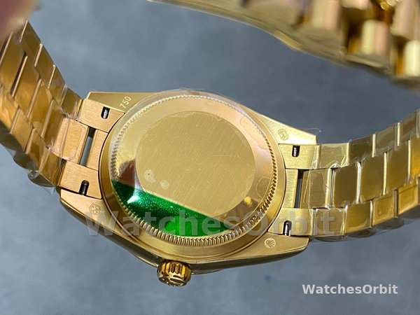 Replica Rolex Datejust 31-M278278 voor dames, geelgoud, zilver met diamant wijzerplaat