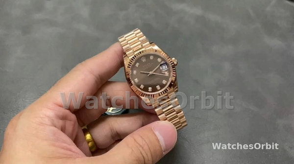 Women's Rolex Datejust 31mm Chocolate Diamond Dial m278275 0010 Women's Chocolate Dial