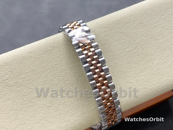 Replica Rolex Datejust donna 31-278271 0004, oro rosa, quadrante cioccolato Roman VI, giubileo, cioccolato