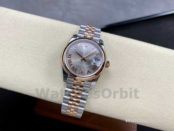 Rolex Datejust 31mm Stainless Steel and Rose Gold m278241 0030 Rhodium Roman VI Jubilee