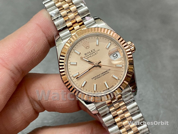 Replica Rolex Datejust 31mm Oro Rosa Quadrante Giubileo m278271 0010 Donna Quadrante Oro Rosa