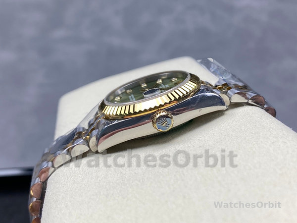 Rolex Datejust 31mm Stainless Steel and Yellow Gold 278273 0003 Green Jubilee