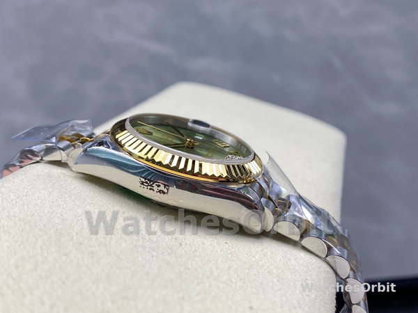 Rolex Datejust 31mm Stainless Steel and Yellow Gold 278273 0016 Green VI Roman Jubilee