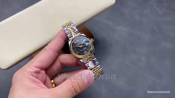 Women's Rolex Datejust 31-278273 0018, Stainless Steel & Yellow Gold, Grey VI Roman Jubilee, Grey