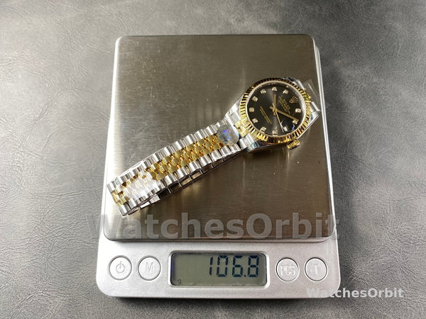 Rolex Datejust 31mm Stainless Steel and Yellow Gold 278273 0022 Grey Diamond Jubilee