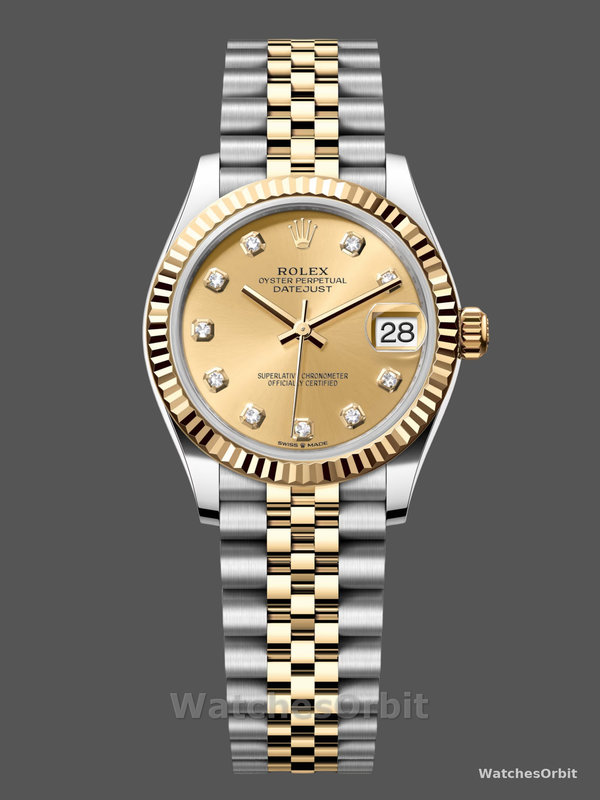 Rolex Datejust 31mm Stainless Steel and Yellow Gold 278273 0026 Champagne Diamond Jubilee