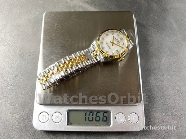 Womens Rolex Datejust 31-278273 0028, Stainless Steel & Yellow Gold, MOP Diamond Jubilee, Mop Replica Watch Image