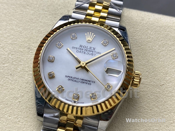 Womens Rolex Datejust 31-278273 0028, Stainless Steel & Yellow Gold, MOP Diamond Jubilee, Mop Replica Watch Image
