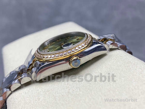 Rolex Datejust 31mm Stainless Steel and Yellow Gold 278383RBR 0016 Green VI Roman Jubilee