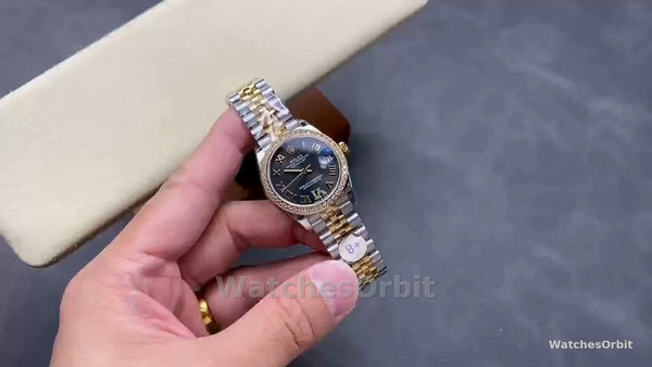 Women's Rolex Datejust 31-278383RBR 0018, Stainless Steel & Yellow Gold, Grey VI Roman Dial, Jubilee, Grey