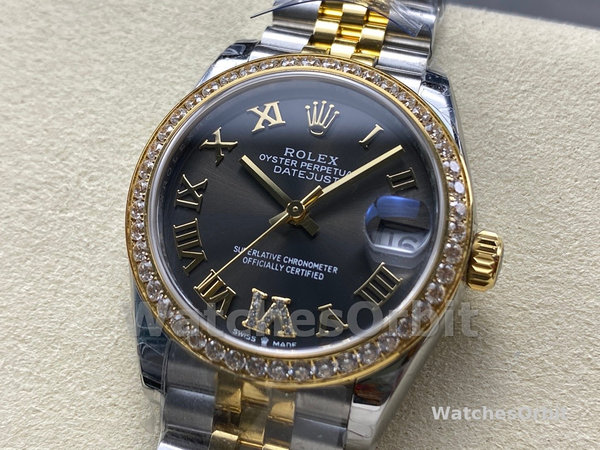 Rolex Datejust 31mm Stainless Steel and Yellow Gold 278383RBR 0018 Grey VI Roman Jubilee