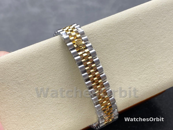 Replica Rolex Datejust donna 31-278383RBR 0022, acciaio inossidabile e oro giallo, giubileo di diamanti grigio, grigio