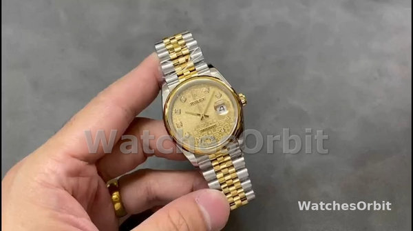 Replica Rolex Datejust 36-116203 0173, champagne diamant, champagne wijzerplaat voor dames