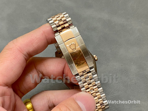 Womens Rolex Datejust 36-M126231 0019, Everose Gold, Black Diamond Dial, Women’s Black Dial Replica Watch Image