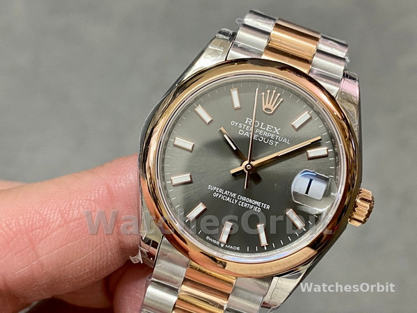 Rolex Datejust 36 Everose Gold Grey Dial Jubilee m126201 0013